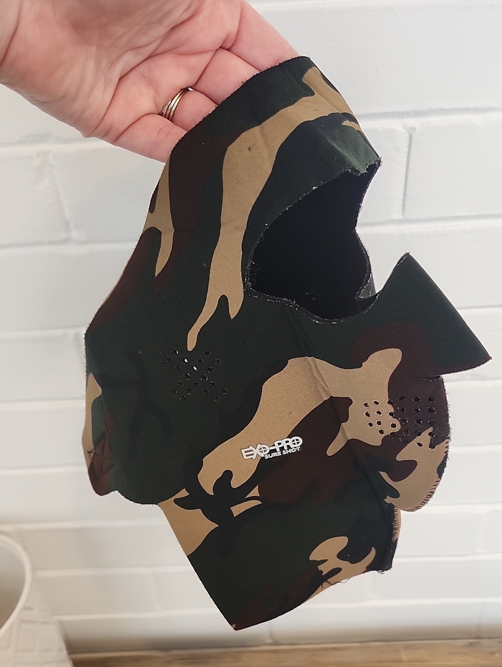 Mens Camoflauge Face Mask, Large